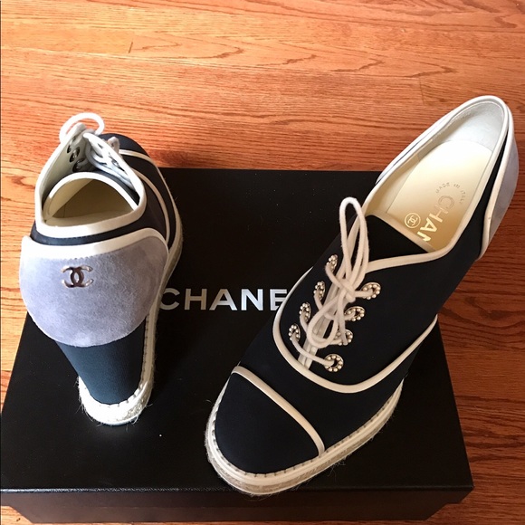 CHANEL WEDGE SHOES BRAND NEW SIZE 41.5 - Picture 5 of 7